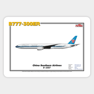 Boeing B777-300ER - China Southern Airlines (Art Print) Sticker